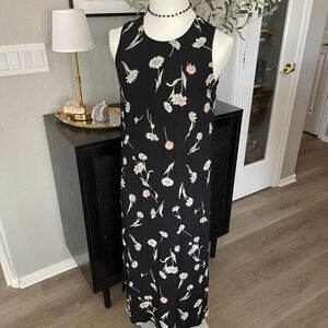 Vintage Laundry by‎ Shelli Segal black floral slip dress.